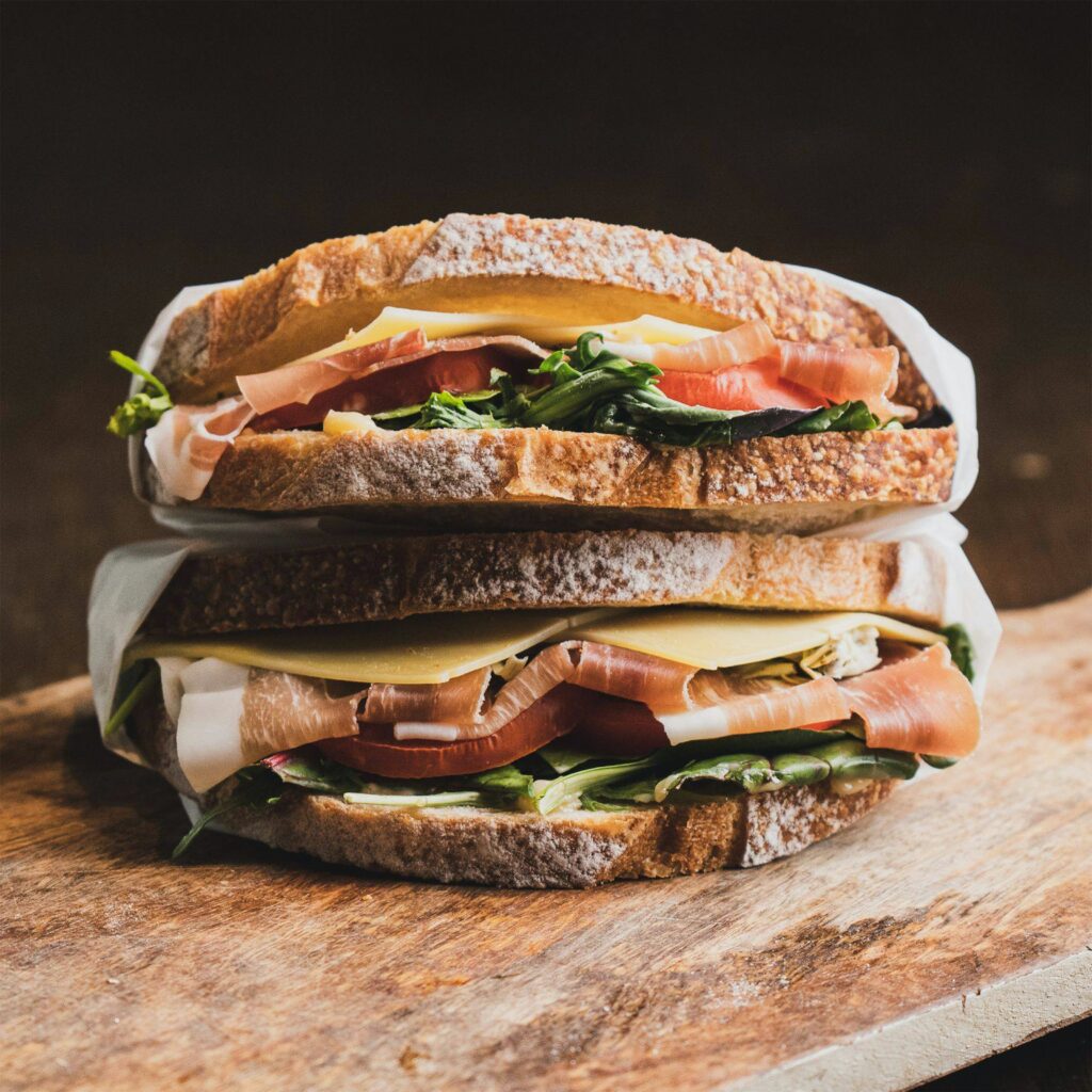 Sandwich met Spaanse Serrano ham